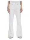 Celine Flared Leg White Denim Jeans For Women In White