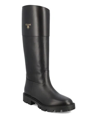 Celine Women Margaret Leather Boots In Multi