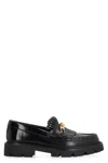 Celine Margaret Loafer With Triomphe Chain In Shiny Bull In Black