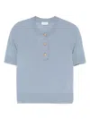 Celine Triomphe Short-sleeved Sweater In Blue