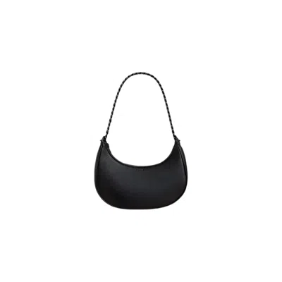 Celine Ava Medium Smooth Cow Leather Chain Handbag In Black