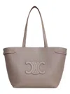 Celine Elegant Gray Leather Handbag For Women In Grey