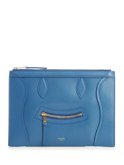 Celine Women Medium Clutch In Blue