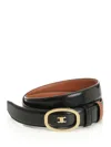 Celine Women Medium Reversible " Alix" Belt In Black
