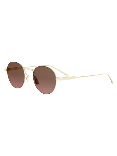Celine Women's Metal 49mm Round Sunglasses In Brown