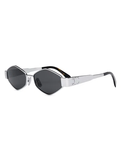 CELINE WOMEN'S METAL TRIOMPHE 54MM GEOMETRIC SUNGLASSES
