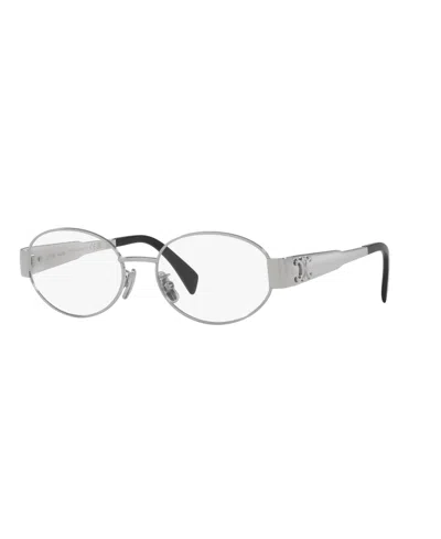 Celine Women's Metal Triomphe Cl50140u Polarized Eyeglasses, Cl000462 In Gray
