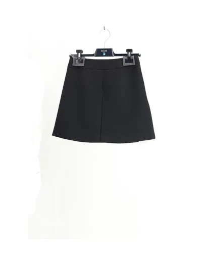 Celine Women Mini Jupe Trapeze Taille Haute In Black