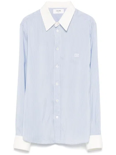 Celine Women M/l, Colletto E Polsini Contrasto Camicia