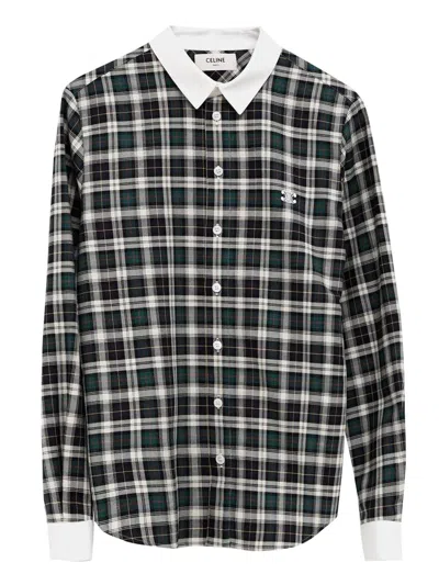 Celine Women M/l, Colletto E Polsini Contrasto Camicia In Blue