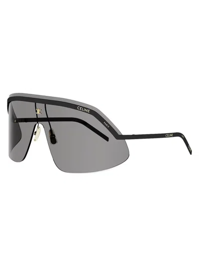 Celine Cl40350u Shield Frame Sunglasses In Black