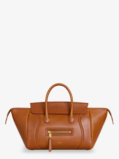 Celine Women New Luggage Small Leather Crossbody Bag In Brown
