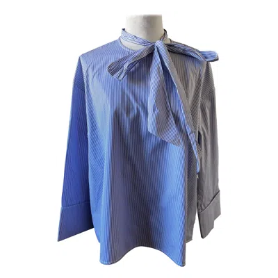 Pre-owned Celine Women's New Striped Blouse Size 42, Portugal, Modern Design In Purple