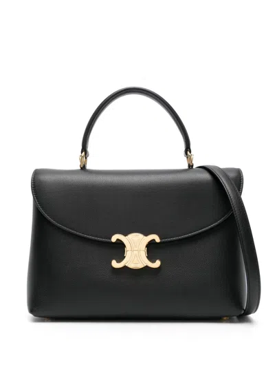 Celine Women Nino Medium Leather Handbag In Black