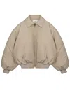 Celine Technical Nylon Down Jacket In Neutral