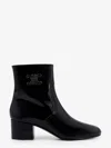 Celine Women Patent Leather Boots With Engraved Triomphe Logo
