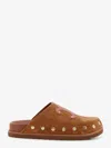 Celine Triomphe Wedge Mules Women In Brown