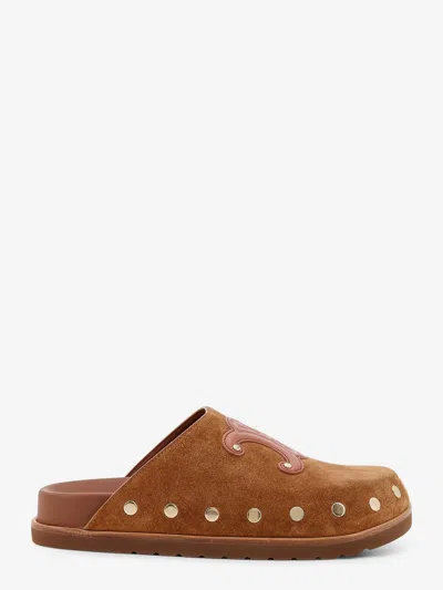 Celine Women Pitea Suede Sandals In Multi