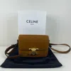 Celine Women Triomphe Teen Leather Crossbody Bag In Brown