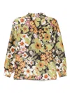 Celine Women Printed Silk Shirt In Black