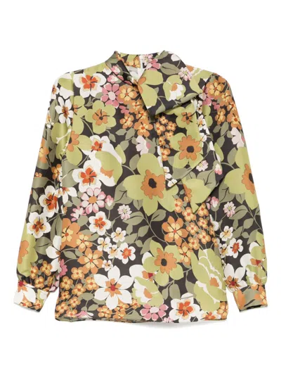 CELINE CELINE WOMEN PRINTED SILK SHIRT