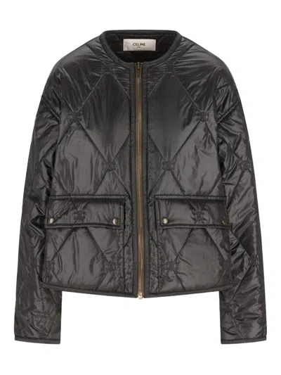 Celine Women Quilted Nylon Jacket In Multi