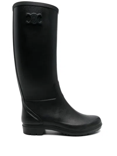 Celine Women Natural Rubber Boots In Multi