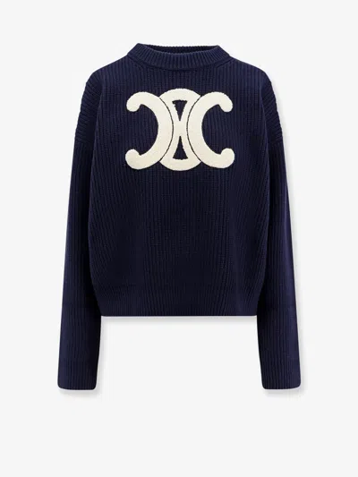 CELINE CELINE WOMEN RIBBED WOOL SWEATER