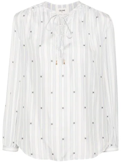 Celine Women Romy Romy Rigata Camicia In Multicolor