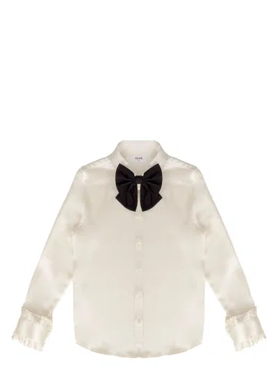 Celine Women's Romy Silk Shirt In Ivory