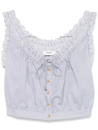 Celine Women S/barca Arricciao Top In Multicolor