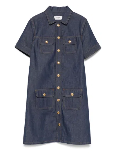 Celine Women Shirtdress Abito Corto M/c