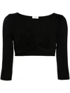 Celine Vertical Pleated Blouse In Black