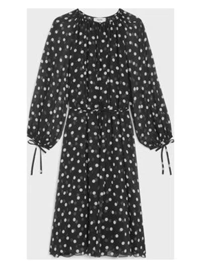 CELINE WOMEN'S SILK GEORGETTE FOLK DRESS