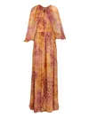 Celine Women Silk Kaftan In Brown