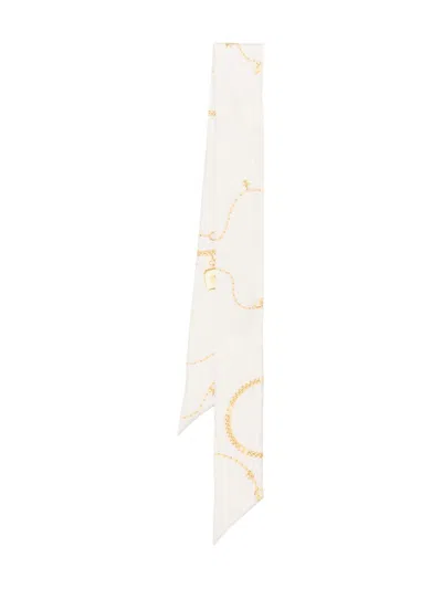 Celine Women Silk Lavalliere In White