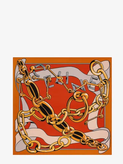 Celine Women Silk Twill Foulard In Brown