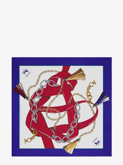 Celine Women Printed Silk Foulard In Multi