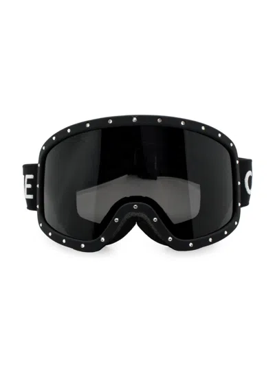 Celine Ski Mask With Mirrored Lens In Matte Black