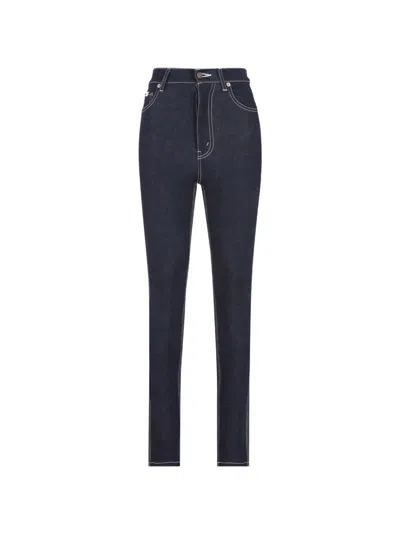 Celine Women Skinny Denim Jeans In Blue