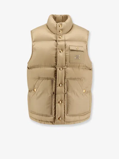 Celine Women Sleeveless Down Jacket With Triomphe Patch In Neutral