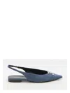 Celine Triomphe Flats In Blue