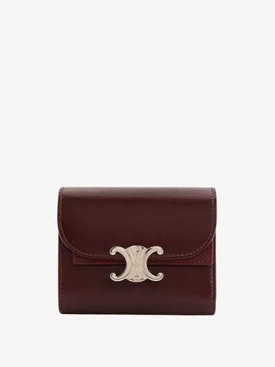Celine Women Small Flap Leather Wallet In Multi