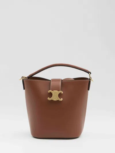 Celine Women Small Louise Bucket Bag In White