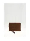 Celine Women Small Pouch With Strap In Brown