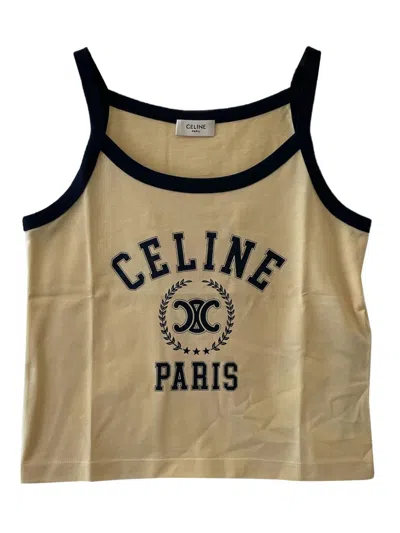 Celine Women Spalline, Logo Grande Top In Brown