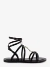 Celine Women Strappy Jewel Leather Sandals