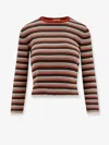 Celine Women Striped Stretch Wool Sweater In Multi