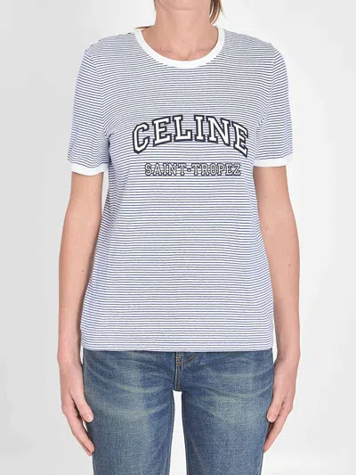 Celine Women Striped T-shirt