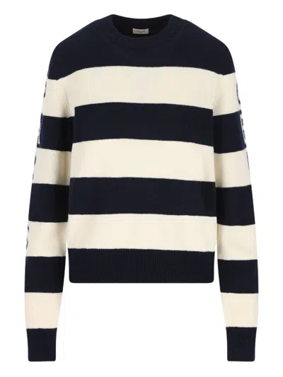 Celine Women Striped Wool Sweater In Multi